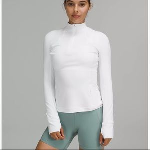 Lululemon Rulu run half zip in white size 12